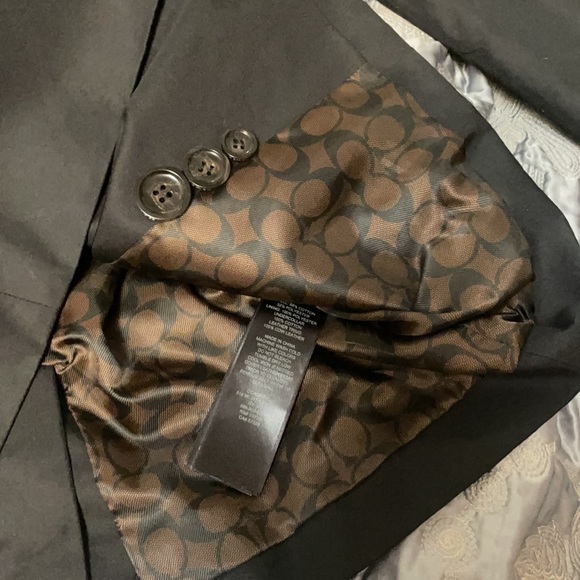 Coach black trench coat with belt. Worn twice. Perfect condition. - Picture 11 of 11